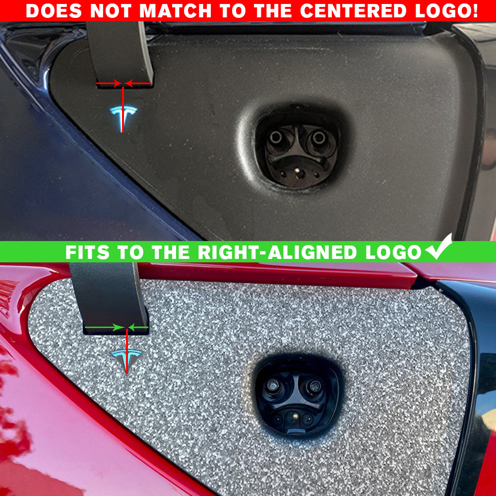 Tesla Model 3 - Model Y 2021-2023 Şarj Port Girişi için IPG Dekoratif Koruyucu Logo Amblem Sticker Etiket Aksesuar Vinil