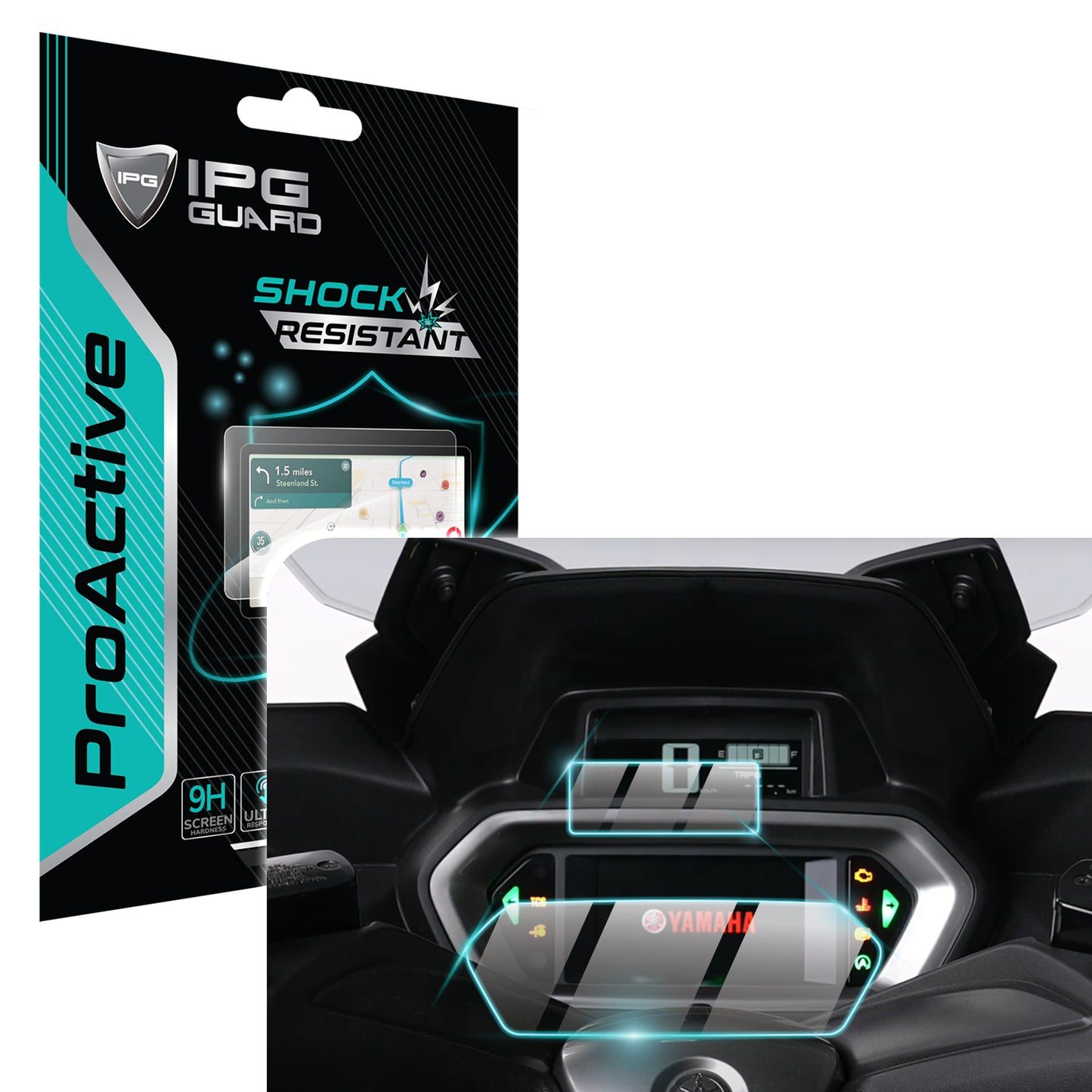 IPG ProActive for YAMAHA 2023-2024 X-MAX 300 Motorcycle Dashboard Cluster Speedometer Display SCREEN Protector