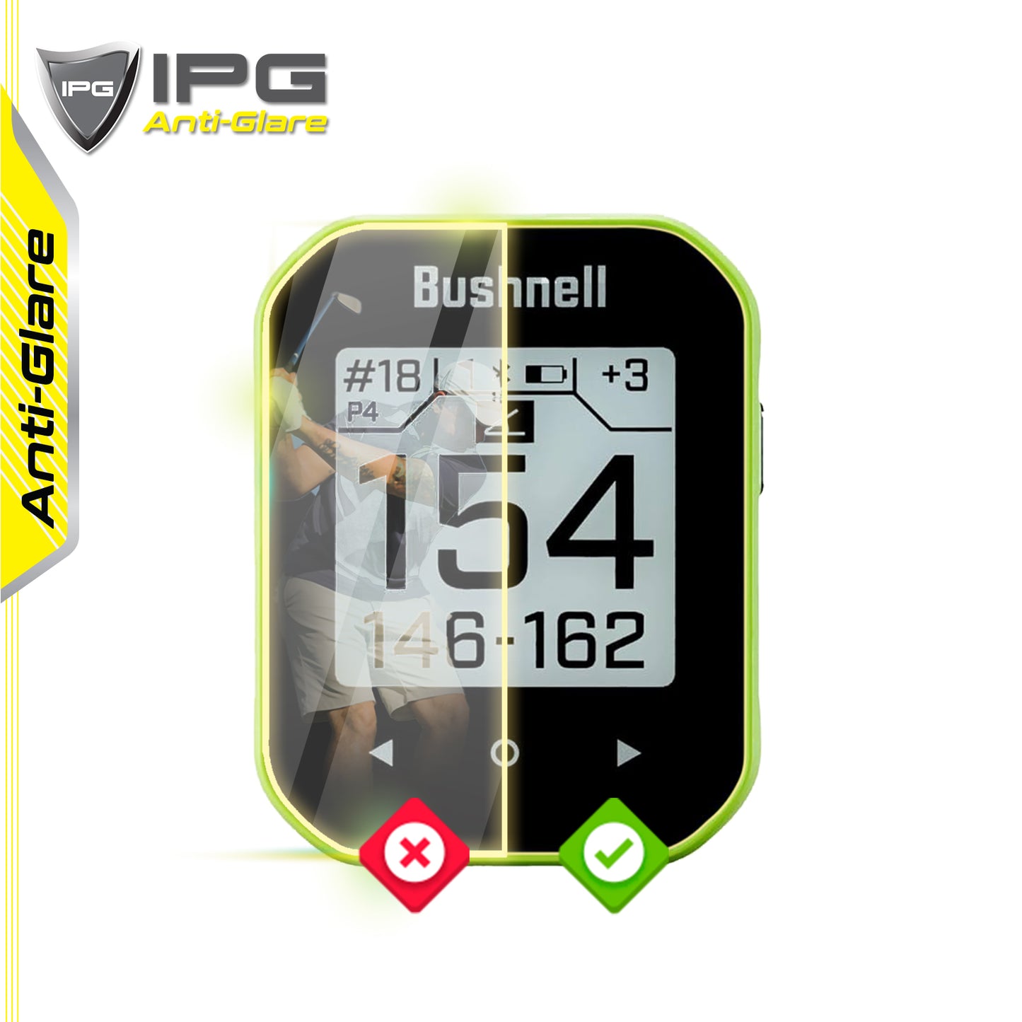 IPG Anti-Glare for Bushnell Phantom 3 Slope GPS Handheld SCREEN Protector (2 Units)