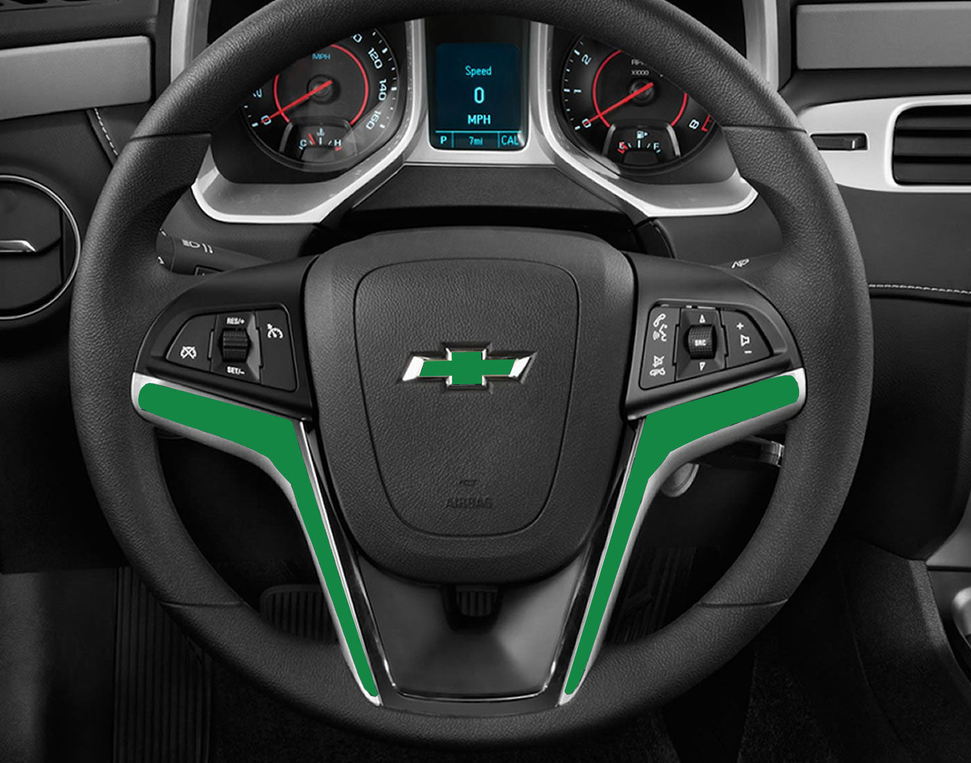 IPG Decorative for 2012 - 2015 CAMARO Steering Wheel With Emblem Decals Stickers Protector