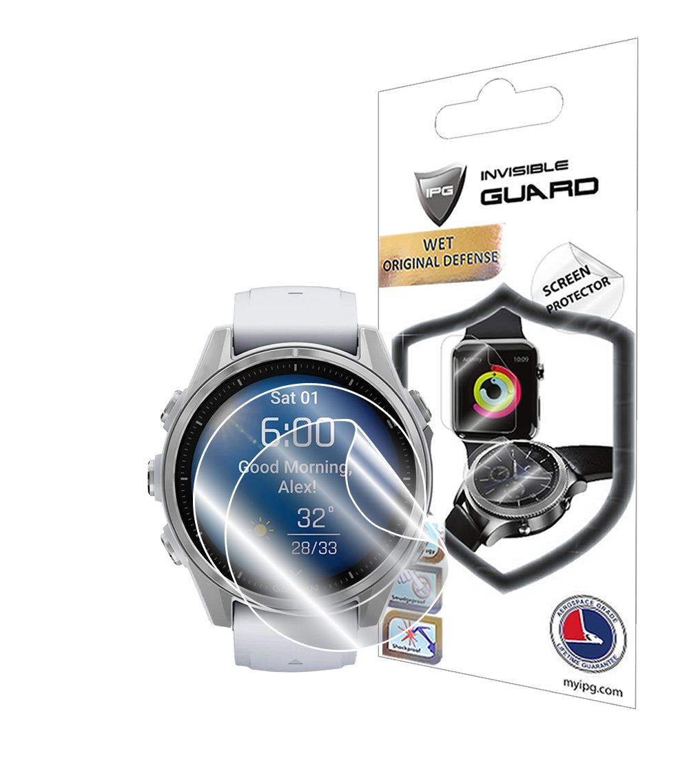 IPG Original for Garmin Fenix 8 – 43 mm AMOLED / Garmin Fenix E – 47 mm AMOLED Smartwatch SCREEN Protector (2 Units) (Hydrogel)