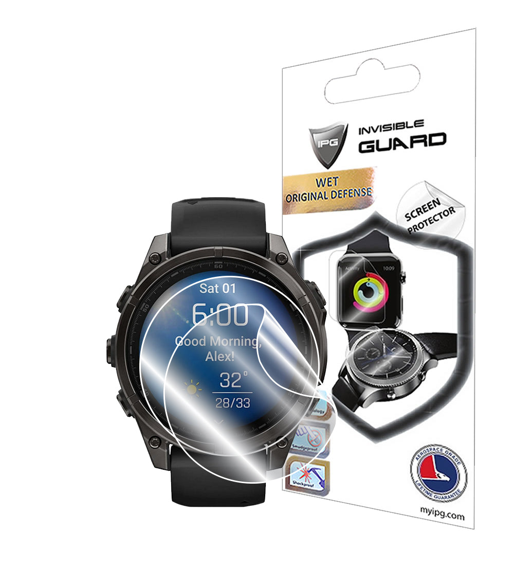 Garmin Fenix 8 – 47 mm AMOLED / SOLAR Akıllı Saat için IPG Orijinal Ekran Koruyucu (2 Adet) (Hidrojel)