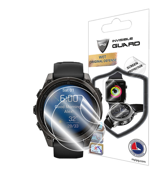 Garmin Fenix 8 – 47 mm AMOLED / SOLAR Akıllı Saat için IPG Orijinal Ekran Koruyucu (2 Adet) (Hidrojel)