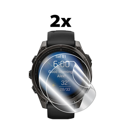 Garmin Fenix 8 – 47 mm AMOLED / SOLAR Akıllı Saat için IPG Orijinal Ekran Koruyucu (2 Adet) (Hidrojel)