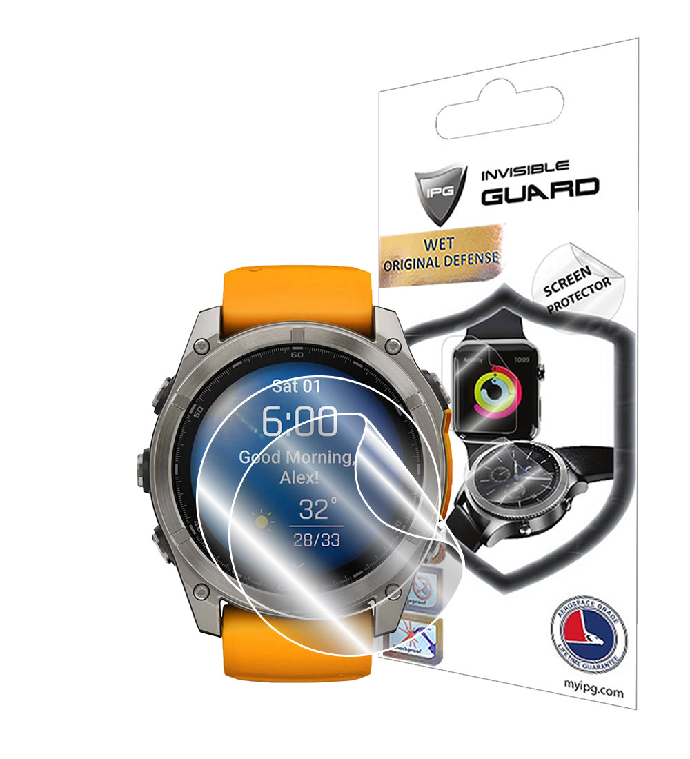 Garmin Fenix 8 – 51 mm AMOLED / Garmin Enduro 3 Akıllı Saat için IPG Orijinal Ekran Koruyucu (2 Adet) (Hidrojel)