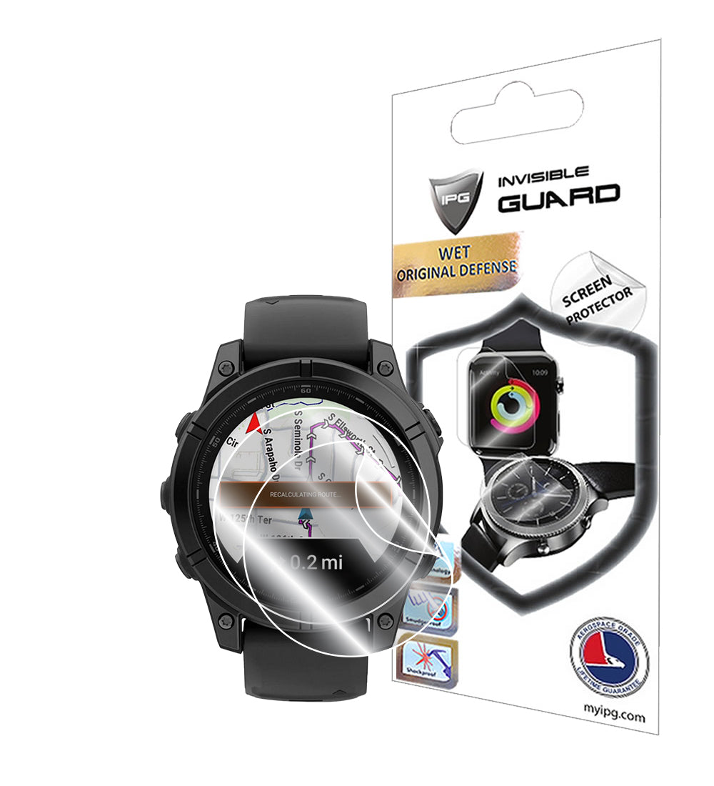 IPG Original for Garmin Fenix 8 – 43 mm AMOLED / Garmin Fenix E – 47 mm AMOLED Smartwatch SCREEN Protector (2 Units) (Hydrogel)