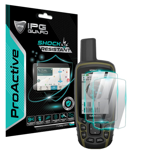 IPG ProActive for Garmin GPSMAP 65s GPS Handheld Navigator (2 Units) SCREEN Protector