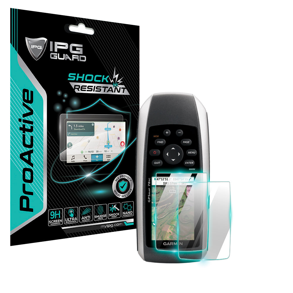 IPG ProActive for Garmin GPSMAP 78 78s 78sc GPS Handheld Navigator (2 Units) SCREEN Protector