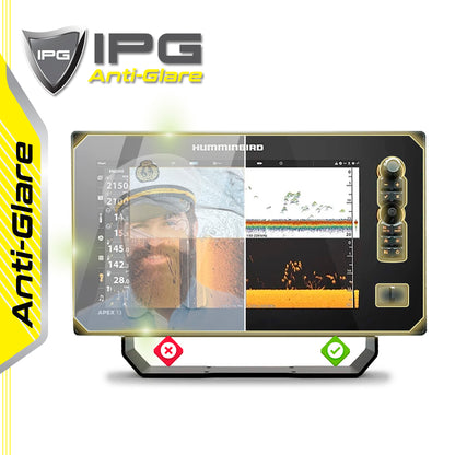 IPG Anti-Glare for Humminbird APEX 13 MEGA SI+ CHARTPLOTTER Fishfinder 13" inch GPS Sonar Radar Map Display ANTI-GLARE SCREEN Protector