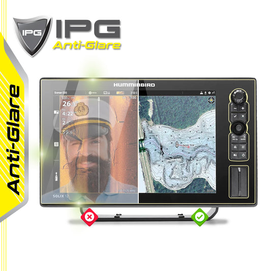 Humminbird SOLIX 12 CHIRP MEGA SI+ G3 12" inç Balık Bulucu Sonar Radar Harita Dönüştürücü Ekranı için IPG Anti-Glare Yansıma Önleyici Ekran Koruyucu