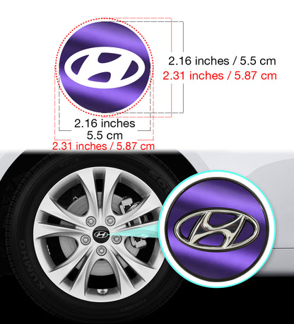 IPG Decorative for Hyundai Sonata - Azera - Santa Fe 2011-2023 Logo Center Cap Wheel Tire Decals Stickers Logo (Center Cap:2.31"-4 Units)