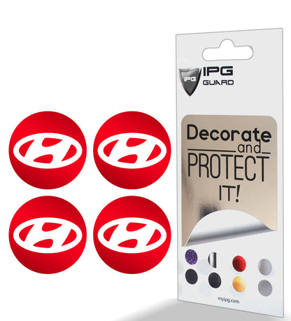 IPG Decorative for Hyundai Sonata - Azera - Santa Fe 2011-2023 Logo Center Cap Wheel Tire Decals Stickers Logo (Center Cap:2.31"-4 Units)