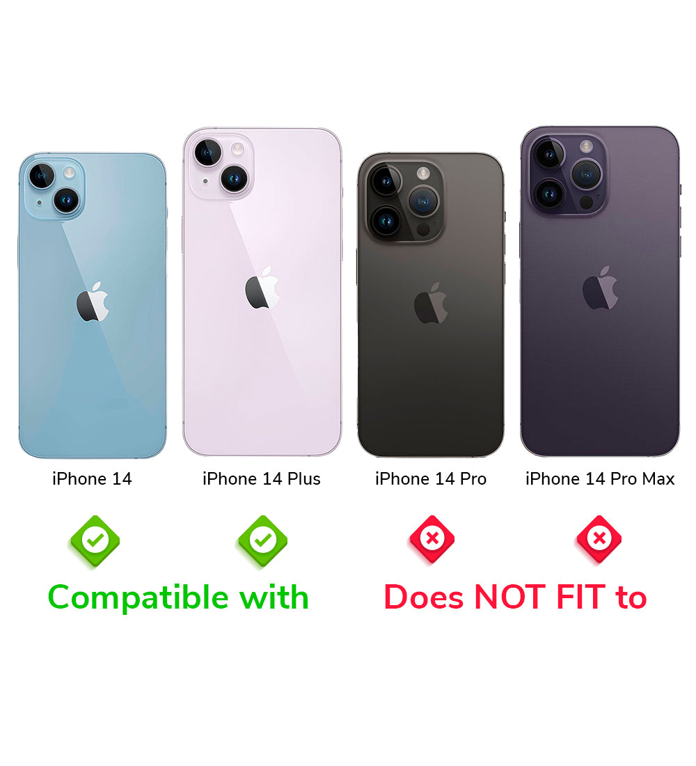 IPG ProLens for Apple iPhone 14 / 14 Plus Rhombic 3D Diamond Individual Frame Camera Lens Protector (2 Color Options)