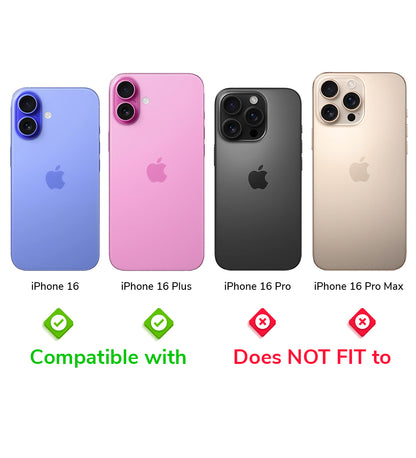 IPG ProLens for Apple iPhone 16 / 16 Plus Rhombic 3D Diamond Individual Frame Camera Lens Protector (2 Color Options)