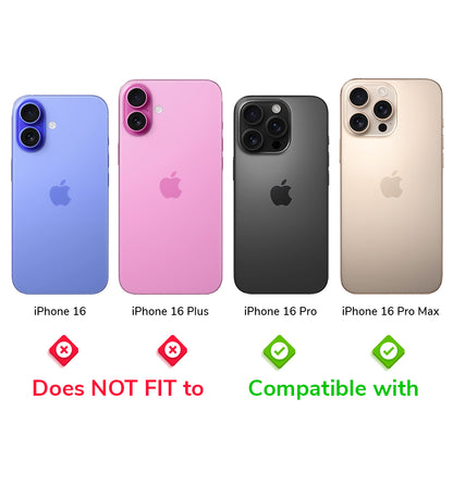 IPG ProLens Apple iPhone 16 Pro - 16 Pro Max için Elmas - Taşlı Kamera Lens Koruyucu (4 Farklı Renk Seçeneğiyle)