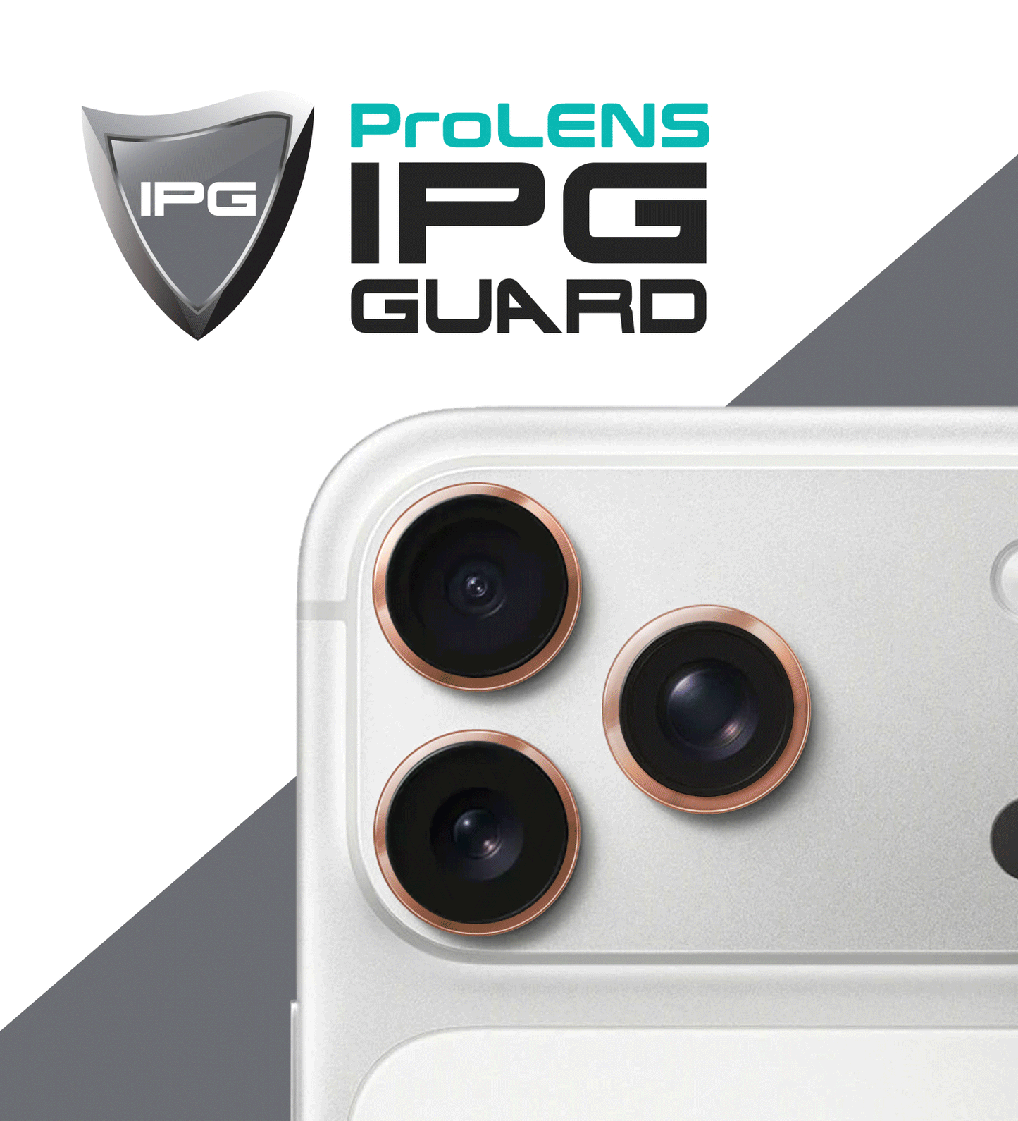 IPG ProLens for Apple iPhone 17 Pro - 17 Pro Max CD TRACK FRAME CAMERA LENS Protector (5 Color Options)