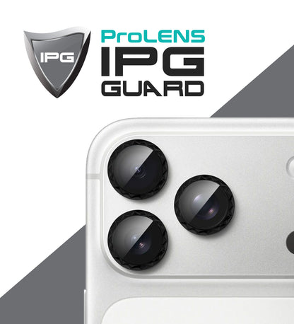 IPG ProLens for Apple iPhone 17 Pro - 17 Pro Max Rhombic 3D Diamond Individual Frame Camera Lens Protector (2 Color Options)