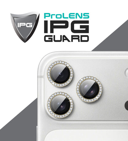 IPG ProLens Apple iPhone 16 Pro - 16 Pro Max için Elmas - Taşlı Kamera Lens Koruyucu (4 Farklı Renk Seçeneğiyle)