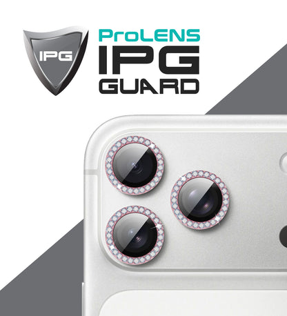 IPG ProLens Apple iPhone 16 Pro - 16 Pro Max için Elmas - Taşlı Kamera Lens Koruyucu (4 Farklı Renk Seçeneğiyle)