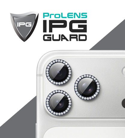 IPG ProLens Apple iPhone 16 Pro - 16 Pro Max için Elmas - Taşlı Kamera Lens Koruyucu (4 Farklı Renk Seçeneğiyle)