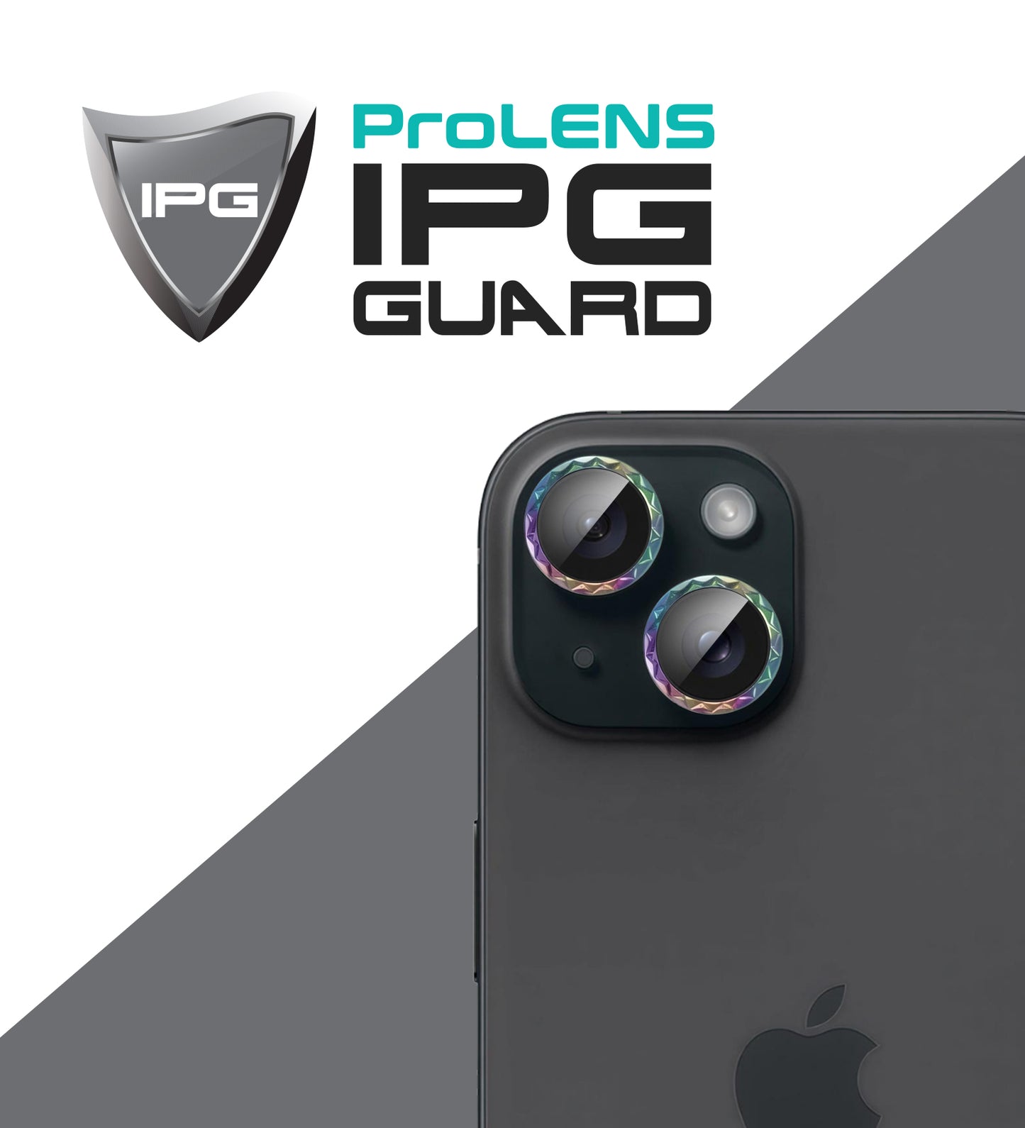 IPG ProLens for Apple iPhone 14 / 14 Plus Rhombic 3D Diamond Individual Frame Camera Lens Protector (2 Color Options)