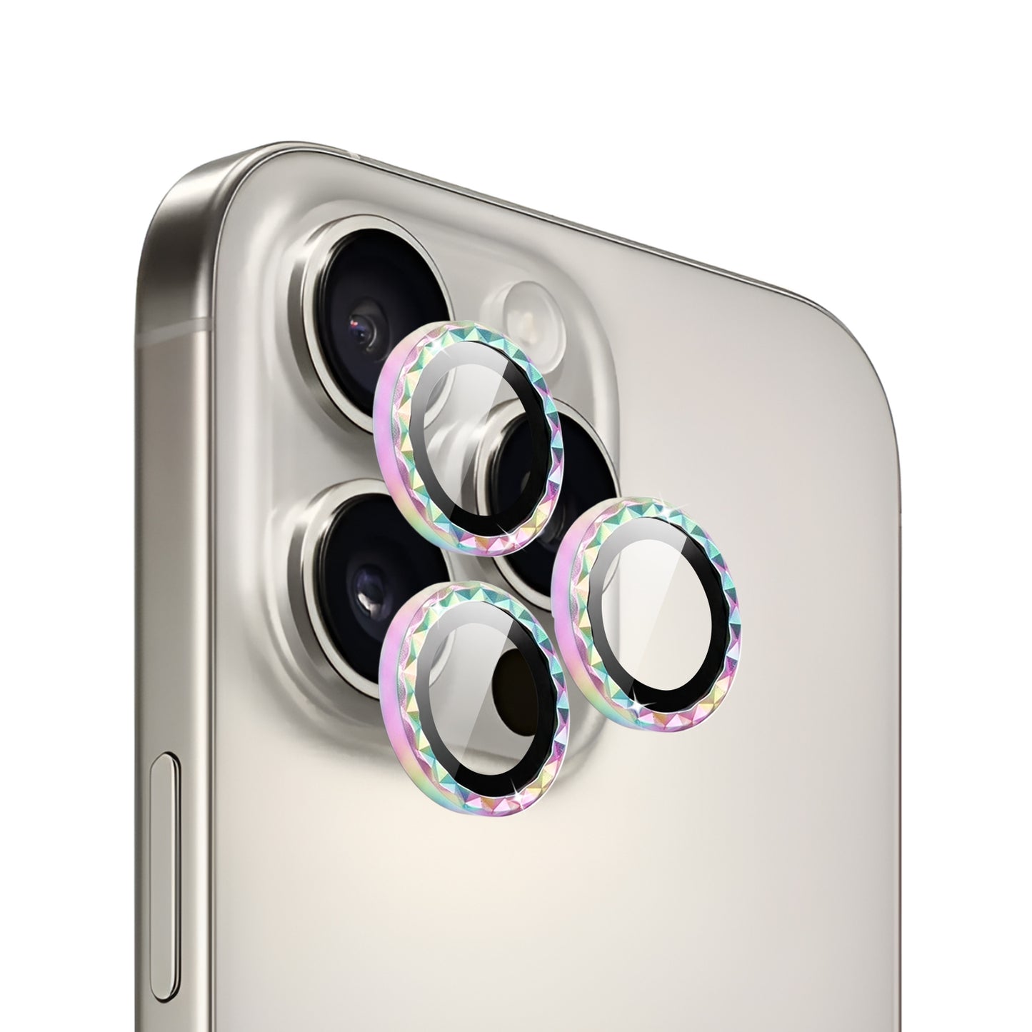 IPG ProLens Apple iPhone 16 Pro - 16 Pro Max için Elmas - Taşlı Kamera Lens Koruyucu (4 Farklı Renk Seçeneğiyle)