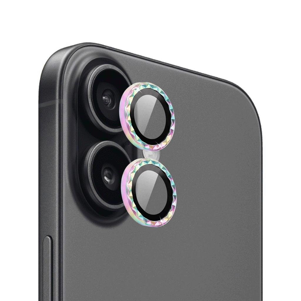 IPG ProLens for Apple iPhone 16 / 16 Plus Rhombic 3D Diamond Individual Frame Camera Lens Protector (2 Color Options)