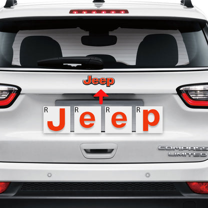 IPG Decorative for Jeep Compass MP 2017-2019 Front and Rear Emblem Decals Stickers Protector