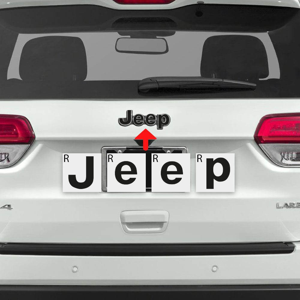 IPG Decorative for Jeep Grand Cherokee 2014-2023 Front and Rear Emblem Decals Stickers Protector