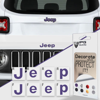 IPG Decorative for Jeep Renegade Limited 2015 - 2020 Front and Rear Emblem Decals Stickers Protector