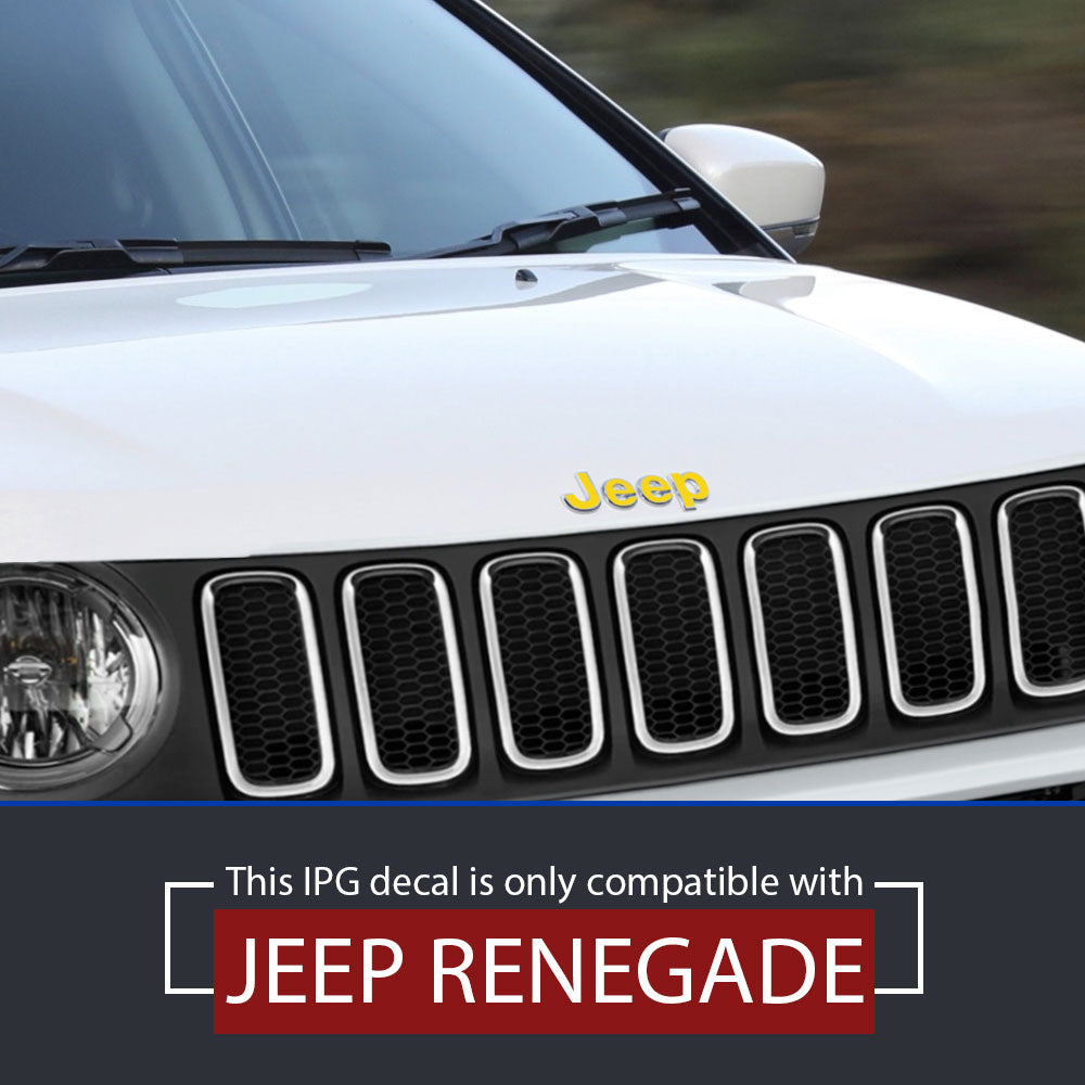 IPG Decorative for Jeep Renegade 2015 - 2020 Front and Rear Emblem Decals Stickers Protector