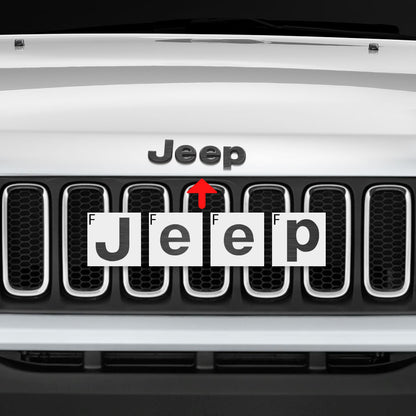 IPG Decorative for Jeep Renegade Limited 2015 - 2020 Front and Rear Emblem Decals Stickers Protector