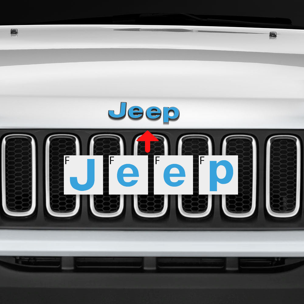 IPG Decorative for Jeep Renegade 2015 - 2020 Front and Rear Emblem Decals Stickers Protector