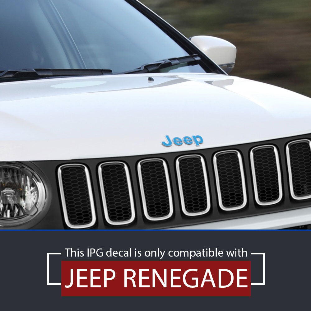 IPG Decorative for Jeep Renegade 2015 - 2020 Front and Rear Emblem Decals Stickers Protector