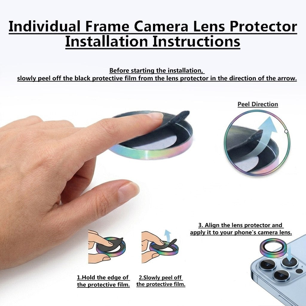 IPG ProLens for Apple iPhone 17 Rhombic 3D Diamond Individual Frame Camera Lens Protector (2 Color Options)