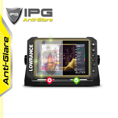 IPG Anti-Glare for LOWRANCE ELITE 7 FS 7" inch Fishfinder & Chartplotter GPS Sonar Radar Map Display ANTI-GLARE SCREEN Protector