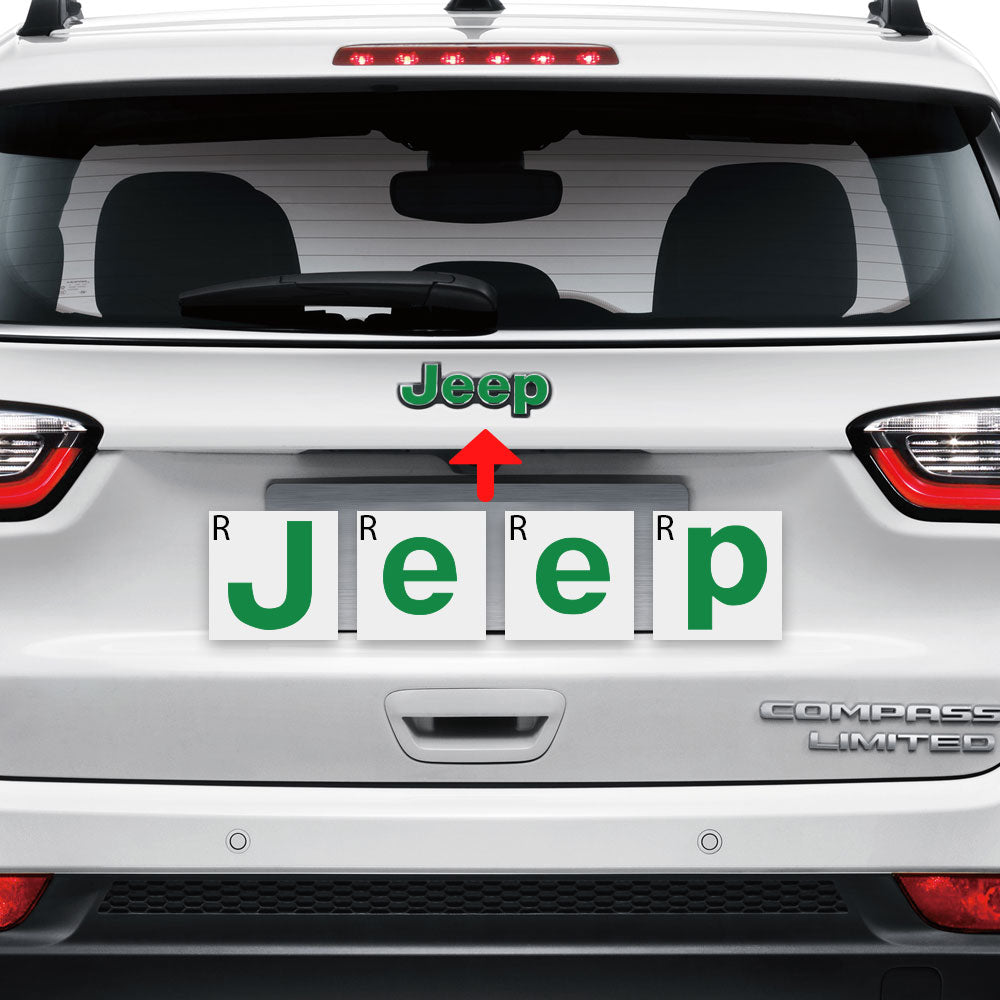 IPG Decorative for Jeep Compass MP 2017-2019 Front and Rear Emblem Decals Stickers Protector