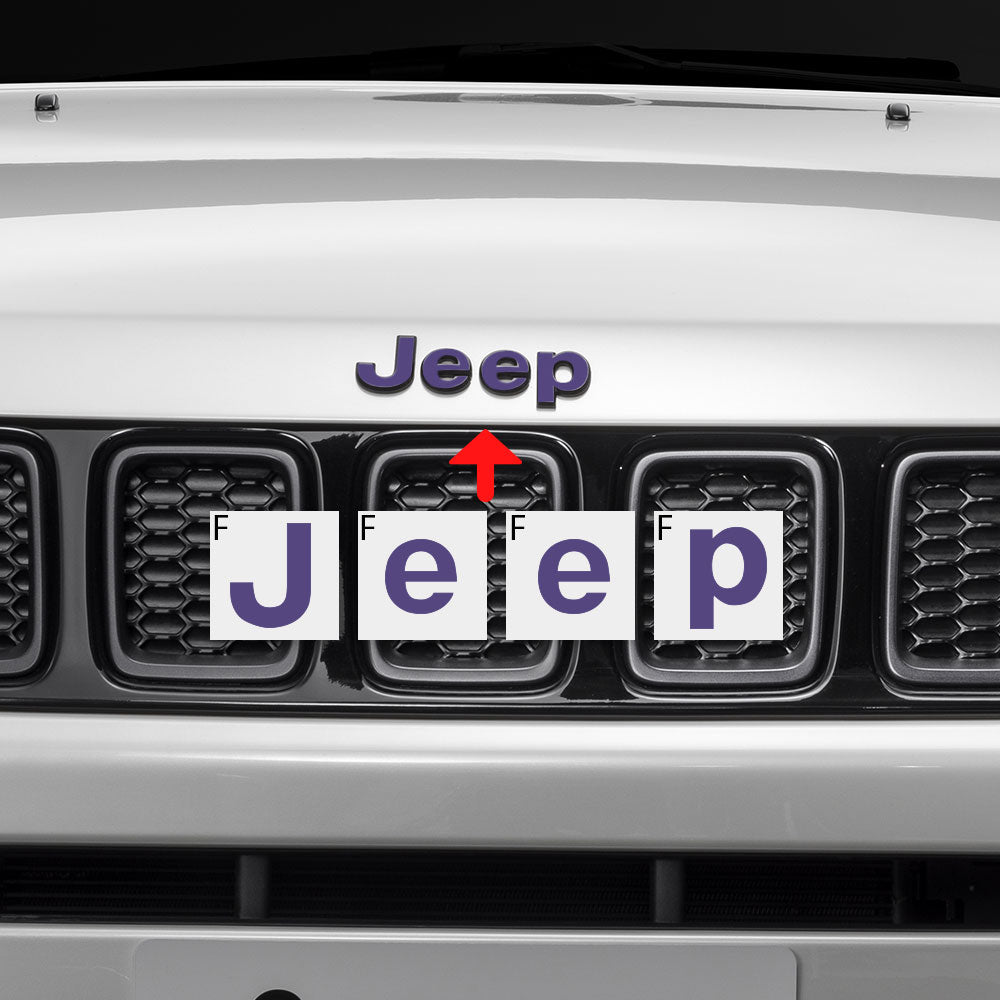 IPG Decorative for Jeep Compass MP 2017-2019 Front and Rear Emblem Decals Stickers Protector