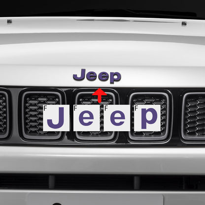 IPG Decorative for Jeep Compass MP 2017-2019 Front and Rear Emblem Decals Stickers Protector