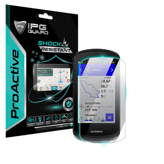 IPG ProActive for Garmin Edge 1040-1040 Solar GPS Bike Computer Touch SCREEN Protector (2 Units)