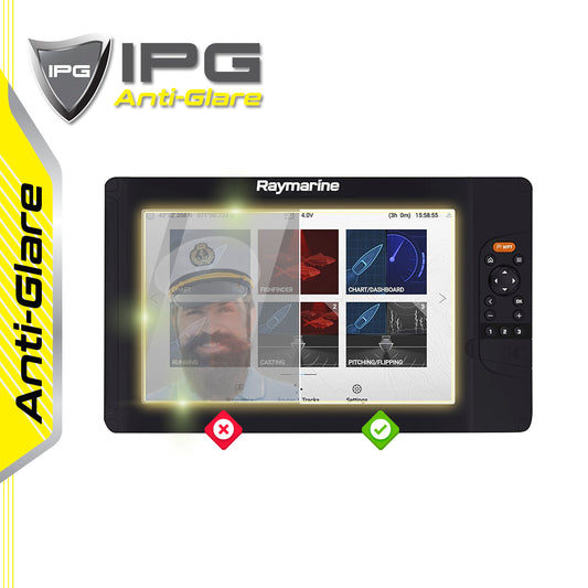 IPG Anti-Glare for Raymarine Element 12 HV CHIRP 12" inch Fishfinder & Chartplotter GPS Sonar Radar Map Display ANTI-GLARE SCREEN Protector