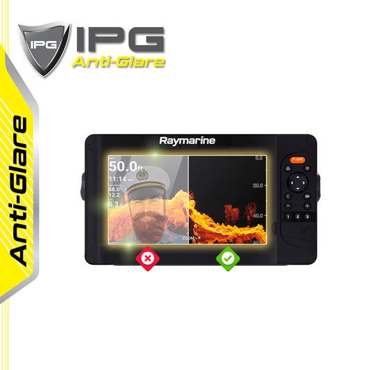 IPG Anti-Glare for Raymarine Element 9 HV CHIRP 9" inch Fishfinder & Chartplotter GPS Sonar Radar Map Display ANTI-GLARE SCREEN Protector