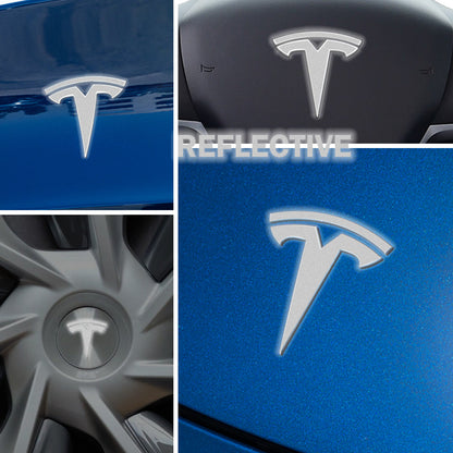 IPG Reflective for Tesla Model Y Decal Sticker (8 Logo Set) Protector (Reflective Series)