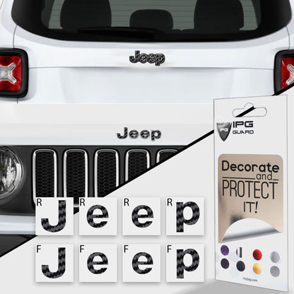 IPG Decorative for Jeep Renegade Limited 2015 - 2020 Front and Rear Emblem Decals Stickers Protector