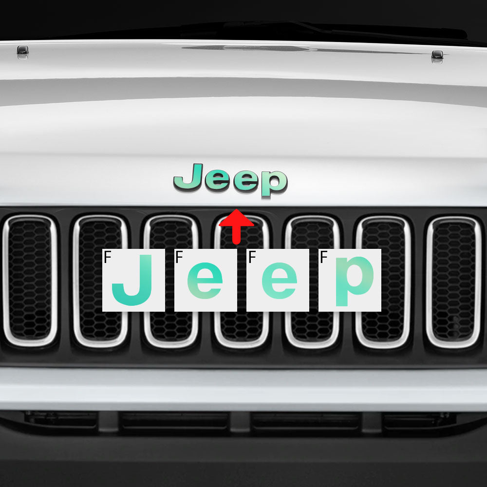 IPG Decorative for Jeep Renegade Limited 2015 - 2020 Front and Rear Emblem Decals Stickers Protector