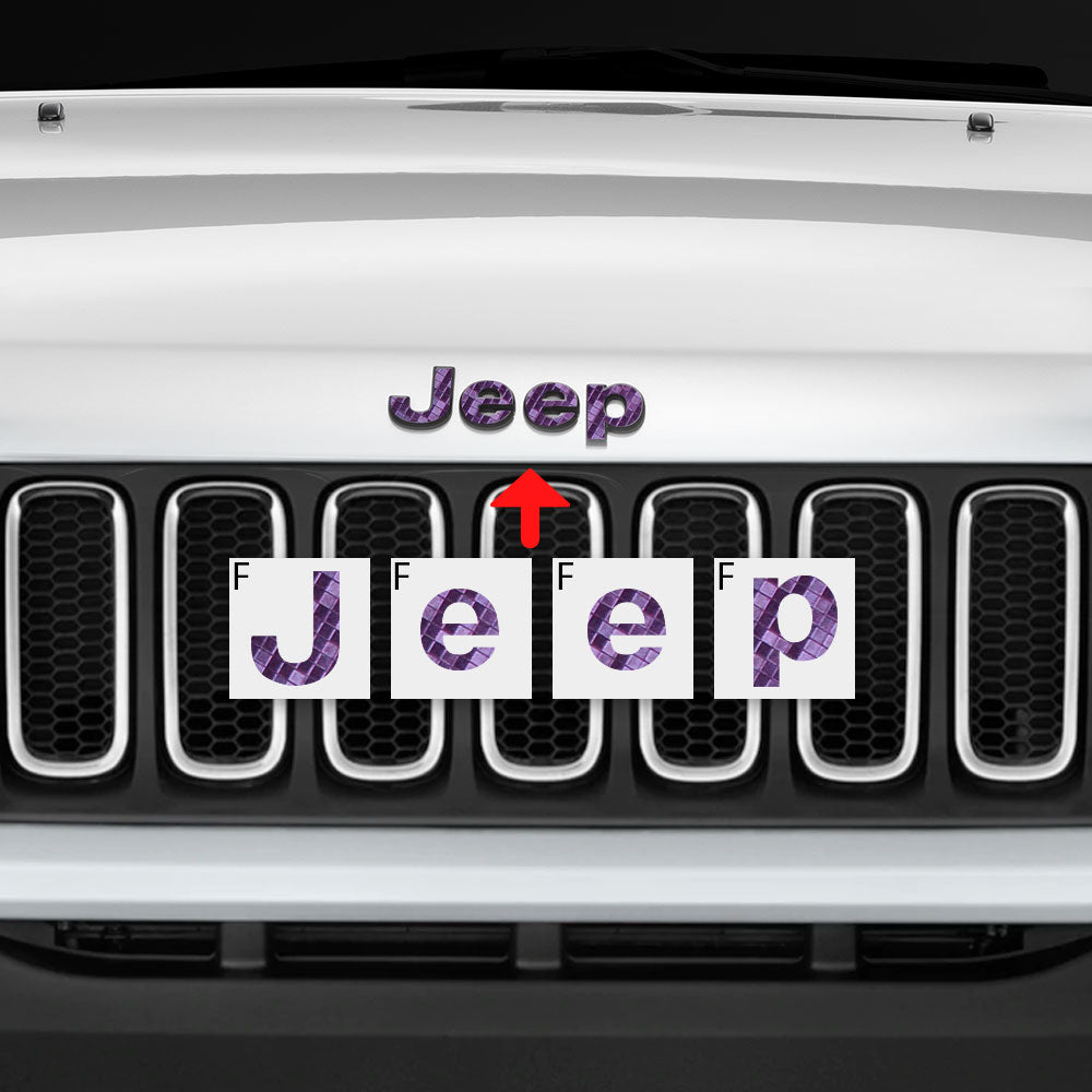 IPG Decorative for Jeep Renegade 2015 - 2020 Front and Rear Emblem Decals Stickers Protector