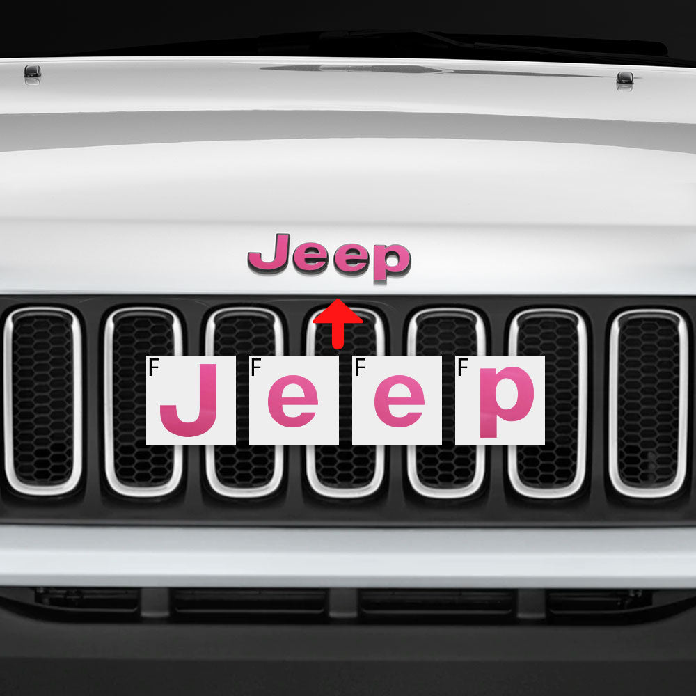 IPG Decorative for Jeep Renegade Limited 2015 - 2020 Front and Rear Emblem Decals Stickers Protector