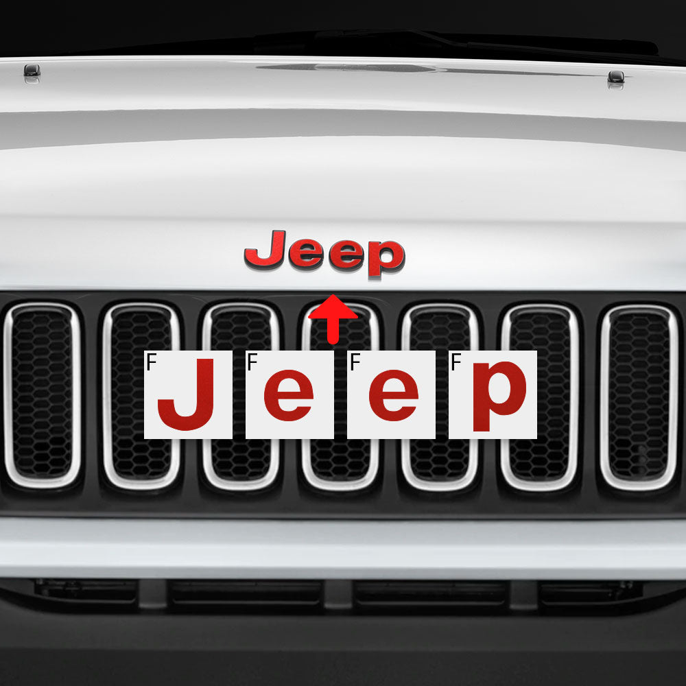 IPG Decorative for Jeep Renegade Limited 2015 - 2020 Front and Rear Emblem Decals Stickers Protector