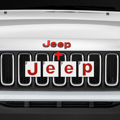 IPG Decorative for Jeep Renegade 2015 - 2020 Front and Rear Emblem Decals Stickers Protector