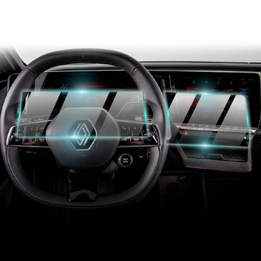 Renault Megane E-TECH EV60 2024 12.3" İnç Gösterge Paneli + 9" İnç  Navigasyon için 9H Nano IPG ProActive Ekran Koruyucu